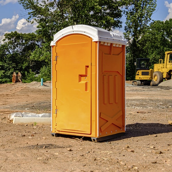 how often are the porta potties cleaned and serviced during a rental period in Greenwood